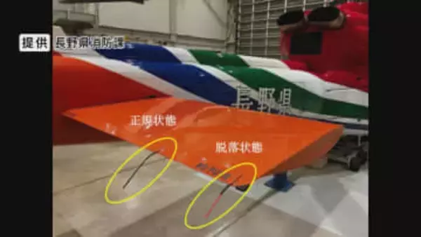 長野県の消防防災ヘリの部品が無くなる　埼玉県秩父市の林野火災の消火活動のため出動　松本に戻る際に落下した可能性　機体後部にある「スタティックディスチャージャー」　と呼ばれる静電気を放電する電線