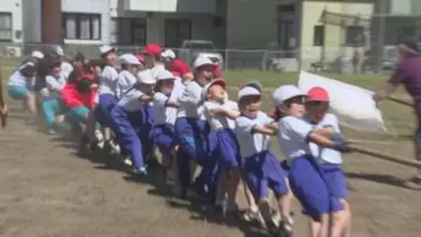 青空のもと元気に運動会　長野市鬼無里は保育園・小学校・中学校の合同運動会　中学は2026年度で閉校　中学3年生が企画した種目も