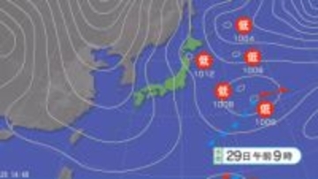 【大雪情報】平地でも大雪となる所がある見込み　東北地方と東日本から西日本の日本海側を中心に　29日から30日にかけて強い冬型の気圧配置
