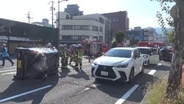 一時騒然…長野市の中心市街地で車4台絡む事故　10歳未満の男児2人含む計5人搬送　「車1台から人が脱出できない」と通報