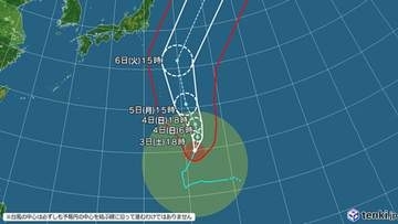 【台風情報】大型で強い台風27号の進路予想　非常に強い勢力で5日から6日頃に小笠原諸島に接近する恐れ　関東の沿岸部でも6日頃は風が強まり、雨の降る所がありそう