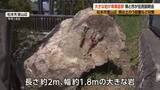「かなりのスピードで巨大な岩が住宅の車庫に直撃　山の斜面から長さ約2ｍ、幅約1.8ｍが…防犯カメラに車庫の屋根が崩れ落ちる様子　県が土のうや警報システムなど緊急対策　長野・松本市」の画像1