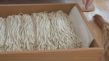 「新そば」　穂高神社で奉納そば打ち　長野・安曇野市