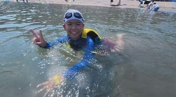 海なし県「“長野の海”といえば上越」　“海の日”で新潟・たにはま海水浴場に長野からの親子連れ続々　気温34度…こまめな水分補給、塩分タブレットで熱中症対策　「冷たくて気持ちいい」海水浴やかき氷を満喫