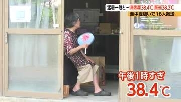 飯田で観測史上最高の38.2度　南信濃は38.4度「昼間は出ないようにしている」　長野県内13地点で猛暑日　18人が熱中症疑いで搬送　22日も「熱中症警戒アラート」