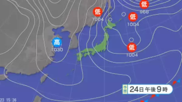 【大雪情報】週末、大雪の恐れ　24時間降雪量は関東甲信・東海・北陸・東北70センチ、近畿50センチ（24日午後6時から25日午後6時までの予想 多い所で）