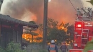 「県道沿いの建物が燃えている」長野・高森町で建物火災　一般住宅か、近所の人が通報　ケガ人や逃げ遅れの有無を確認