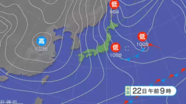【大雪情報】北陸80センチ、近畿・中国70センチ、東北60センチ、関東甲信・北海道50センチ、東海40センチ　24時間予想降雪量（22日午前6時まで 多い所）