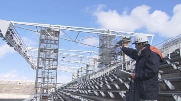 鉄骨部材の落下で使用停止…松本山雅の本拠地アルウィンの復旧工事を公開　フィールドの使用再開は2026年3月からの見通し