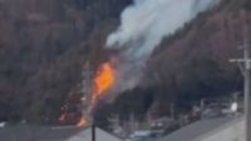 山林火災で消防車10台出動　約16時間後に鎮火　「家の裏の土手が燃えていて山に燃え移りそう」と通報　長野・諏訪市