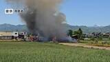 「たき火が燃え移ったか　長野市で物置2棟など焼く火事」の画像1