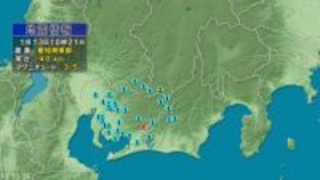 【地震情報】愛知県東部を震源とする地震　長野県売木村で震度2　愛知県、静岡県、岐阜県の広い範囲で震度1