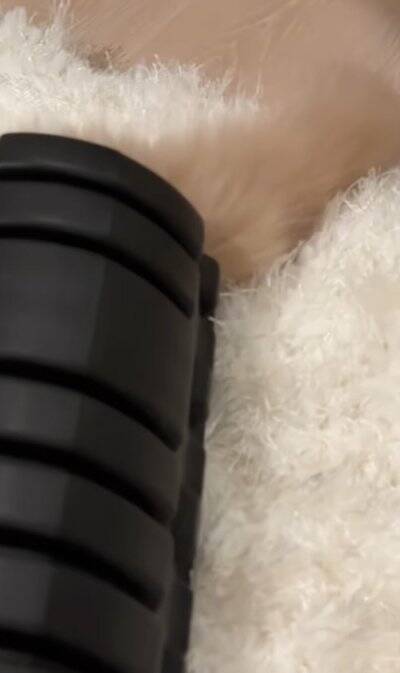 腹膜ローラーの中にすっぽりと入っていた猫→別角度から見てみたら…とんでもなく『可愛すぎる瞬間』が119万再生「もう海苔巻きｗ」