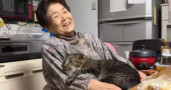 相思相愛な『おばあちゃんと元野良猫』の日常…とんでもなく尊いやり取りが87万再生「本当に安心するんだろうね」「なんか涙出た」