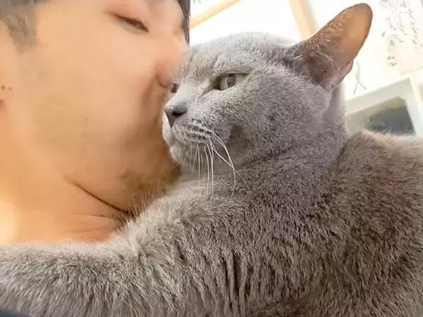 普段は凶暴な猫→オフの時はパパに密着して…意外すぎる『まるで別猫のような様子』に反響「地球上最も激しいツンデレ」「ギャップがたまらん」