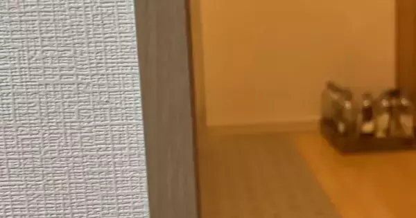 キッチンに並べられた『水の入ったペットボトル』→近づいてみると…予想外の『かわいい光景』が16万再生「満足そうｗ」「たまらなく愛おしい」