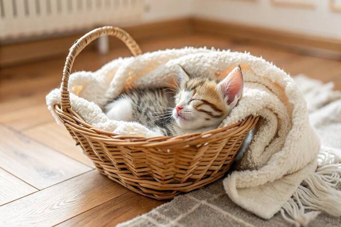 猫が『カゴに入ろうとする』理由4つ　入ると落ち着くの？選び方のポイントまで