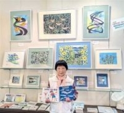 和白干潟の生き物描いた切り絵展　福岡市東区で5月30日まで鑑賞無料