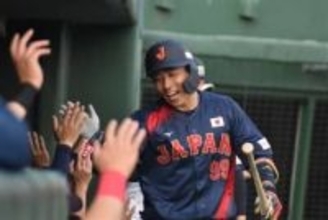 ソフトバンクホークス野村が特大2ラン　野球日本代表が広島と練習試合