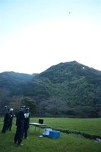 福岡の福智山でドローン使い遭難救助訓練