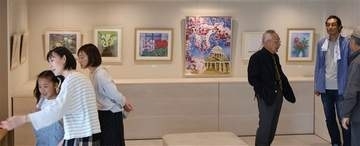 「アトリエ楽」がグループ展　感性キラリ絵画45点　長崎・島原市であす20日まで