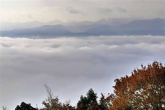 ［大分県］日田市街地覆う乳白色の「底霧」