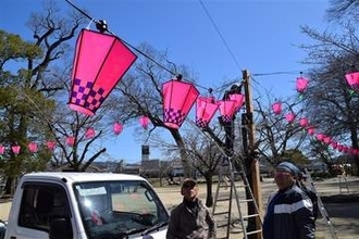 大分・日田市の亀山公園に久しぶりに「ちょうちん」　3月20日から「宵桜あかり」