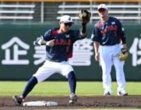 【WBC日本代表合宿】ソフトバンクホークス牧原大、走攻守に「全力」　侍スタメン出場へ意欲