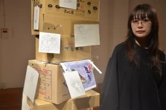 「一目ぼれ」平戸描く70点　イラストレーター・田中かえさんが長崎・平戸市で個展　少女と海の生き物で表現