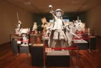 ONEPIECEと歩んだ復興　熊本地震10年　支援へ感謝伝える企画展　5月24日まで熊本県立美術館　銅像10体の原型初公開、漫画の名場面パネルも
