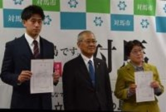 ［長崎県］看護師とアスリート　対馬に着任　大阪出身　井上さん　地元出身　松村さん　「地域おこし隊員」発信や盛り上げ