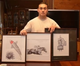 プロラグビー元選手でボールペン画家の作品展　福岡市で20-22日