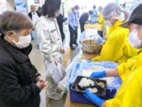 大分・佐賀関の避難所にタチウオ炊き出し　漁師の絆、火災に支援広がる