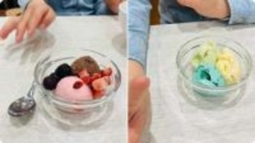 5歳長男「お皿にいれた！」盛り付けたデザート…　〝大人顔負け〟の仕上がりに驚きの声が続々