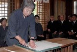 ［熊本県］山鹿灯籠作り本格化　大宮神社で安全祈願