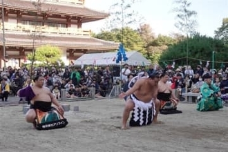 豊昇龍関が土俵入り　熊本・玉名市の奥之院大祭で奉納