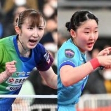 女子シングルス決勝カードは3年連続、V4目指す早田ひな―悲願の初日本一目指す張本美和【卓球全日本選手権】