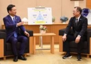 「オールスター、佐賀も有力候補」SVリーグ大河チェアマンが佐賀県庁訪問　知事と意見交換