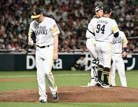 ソフトバンク・スチュワート、右膝の違和感で緊急降板　2回途中2失点で5敗目