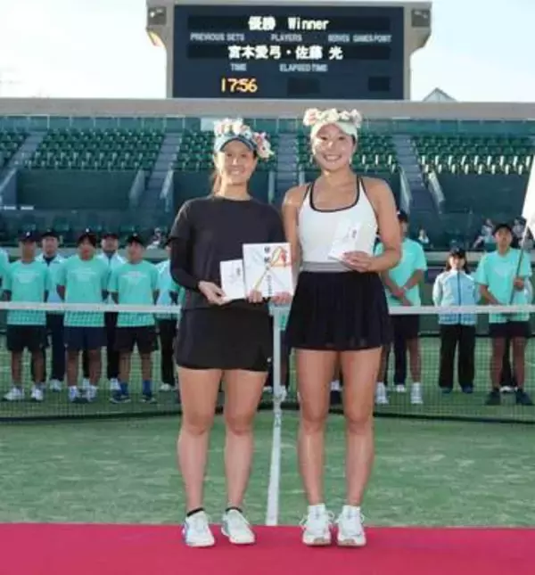 ダブルスは宮本愛弓・佐藤光組がV　シングルス決勝はシード上位2人【福岡国際女子テニス】