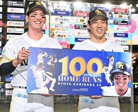 栗原陵矢＆野村勇が自身初の2打席連発　ソフトバンクが7年ぶり1試合6発で阪神を圧倒　今季初の貯金10