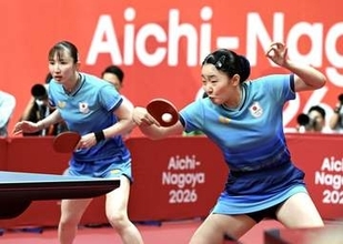 早田ひな、張本美和組が60年ぶり金メダルに王手　卓球女子ダブルス、香港ペアに快勝　【愛知・名古屋アジア大会】