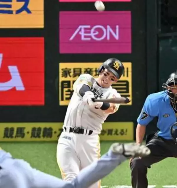 ソフトバンク栗原陵矢の通算100号本塁打で2点先制　阪神・才木浩人の154キロ直球を豪快に右翼席へ