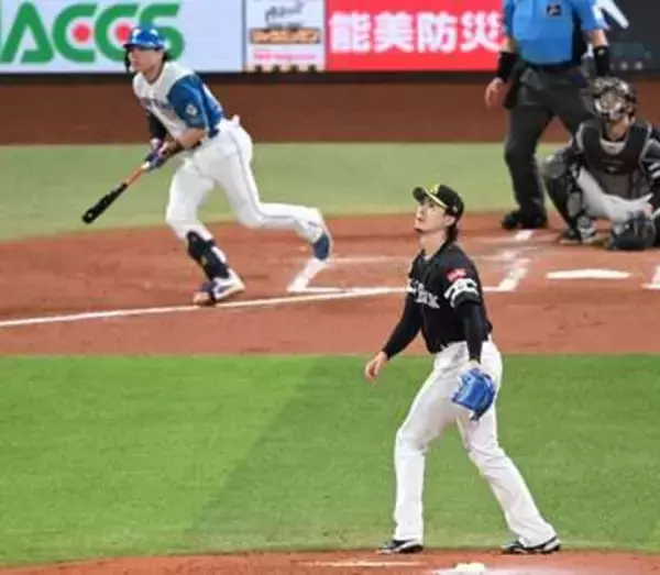 ソフトバンク上沢直之、日本ハム田宮裕涼に先制ソロ被弾　2度のピンチ脱するも1球で失点
