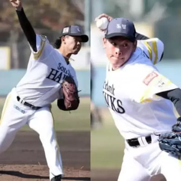 ソフトバンク大卒新人コンビが好投　ドラ2稲川竜汰「質のいい球が投げられた」　ドラ3鈴木豪「特に真っすぐが良かった」