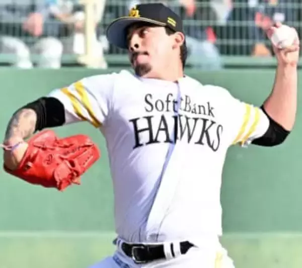 ソフトバンク、秘密兵器のメキシコ代表左腕が圧巻の侍斬り　2回1安打無失点　育成入団5年目　キャンプ1軍で支配下入りアピール中