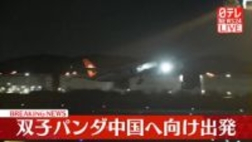 【速報】双子パンダ　中国へ向け出発　初来日から54年、国内「ゼロ」に