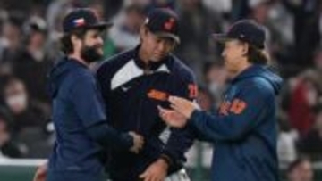 【WBC】「日本、ありがとう」引退表明・チェコのサトリアが感謝綴る　投げ合った髙橋宏斗と宮城大弥と笑顔で写真撮影