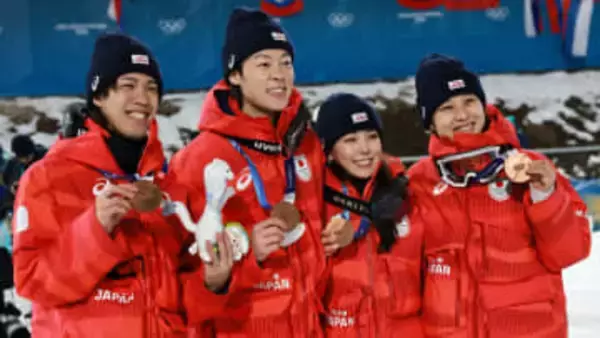 髙梨沙羅「団体戦への苦手意識があった」スキージャンプ混合で仲間に感謝の銅メダル【ミラノ・コルティナ五輪】