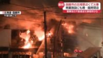 五稜郭近くの繁華街で火事　商業施設にも煙…臨時閉店